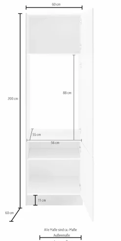 KOCHSTATION Kühlumbauschrank »KS-Elster« Breite 60 cm