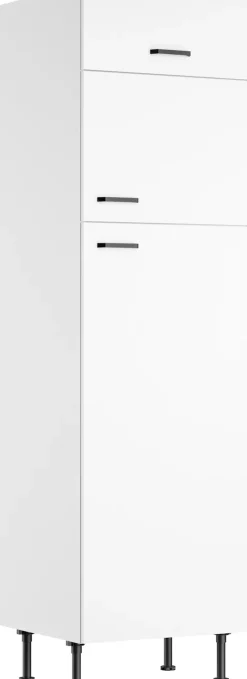 KOCHSTATION Kühlumbauschrank »KS-Paula« 60 cm breit, 211 cm hoch, mit 1 Klappe, 2 Türen verlascht