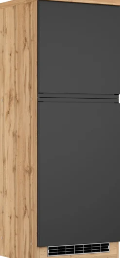 KOCHSTATION Kühlumbauschrank »KS-Virginia,neu in verbesserter Ausführung« Stauraum, Softclose,Breite 60 cm, Höhe 165 cm, Nische für Kühlschrank: B/H/T 56/88/55 cm