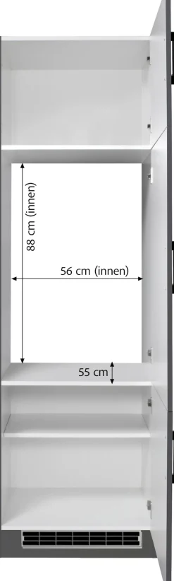 KOCHSTATION Kühlumbauschrank »KS-Toronto, Höhe 200 cm«