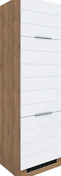 KOCHSTATION Kühlumbauschrank »KS-Luhe« 60 cm breit, hochwertige MDF-Fronten mit waagerechter Lisene