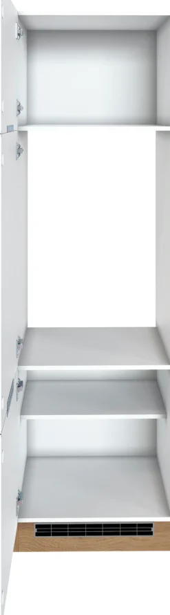 KOCHSTATION Kühlumbauschrank »KS-Luhe« 60 cm breit, hochwertige MDF-Fronten mit waagerechter Lisene