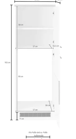 KOCHSTATION Kühlumbauschrank »KS-Trient« 60 cm breit