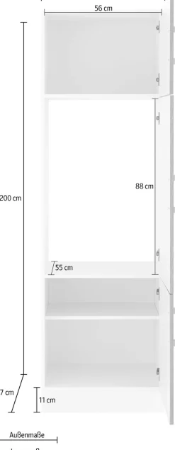 KOCHSTATION Kühlumbauschrank »KS-Gera« Breite 60 cm