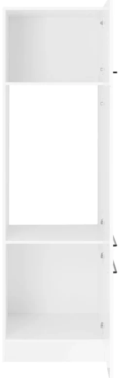 KOCHSTATION Kühlumbauschrank »KS-Tulsa« 60 cm breit, 200 cm hoch, 3 Türen, schwarzer Metallgriff