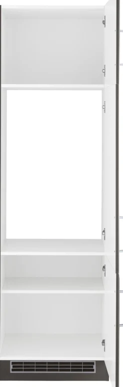 KOCHSTATION Kühlumbauschrank »KS-Stockholm« 60 cm breit, hochwertige MDF-Fronten mit Fräsung
