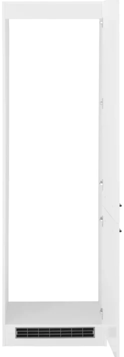 KOCHSTATION Kühlumbauschrank »KS-Tulsa« 60 cm breit, 200 cm hoch, 2 Türen, schwarzer Metallgriff, MDF Front
