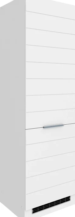 KOCHSTATION Kühlumbauschrank »KS-Luhe« 60 cm breit, hochwertige MDF-Fronten mit waagerechter Lisene