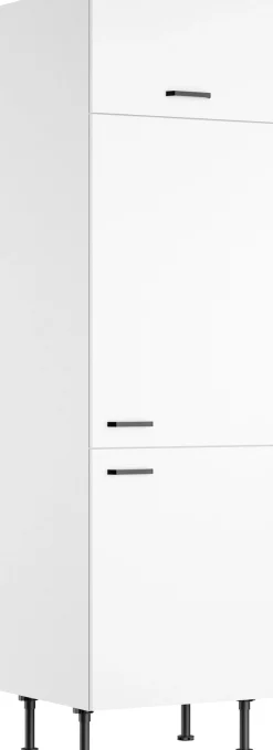 KOCHSTATION Kühlumbauschrank »KS-Paula« 60 cm breit, 211 cm hoch, mit 1 Klappe, 2 Türen, 1 Einlegeboden