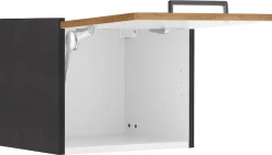 KOCHSTATION Klapphängeschrank »KS-Tulsa« 40 cm breit, mit 1 Klappe, schwarzer Metallgriff, MDF Front