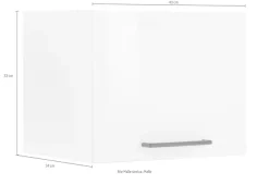KOCHSTATION Klapphängeschrank »KS-Tulsa« 40 cm breit, mit 1 Klappe, schwarzer Metallgriff, MDF Front