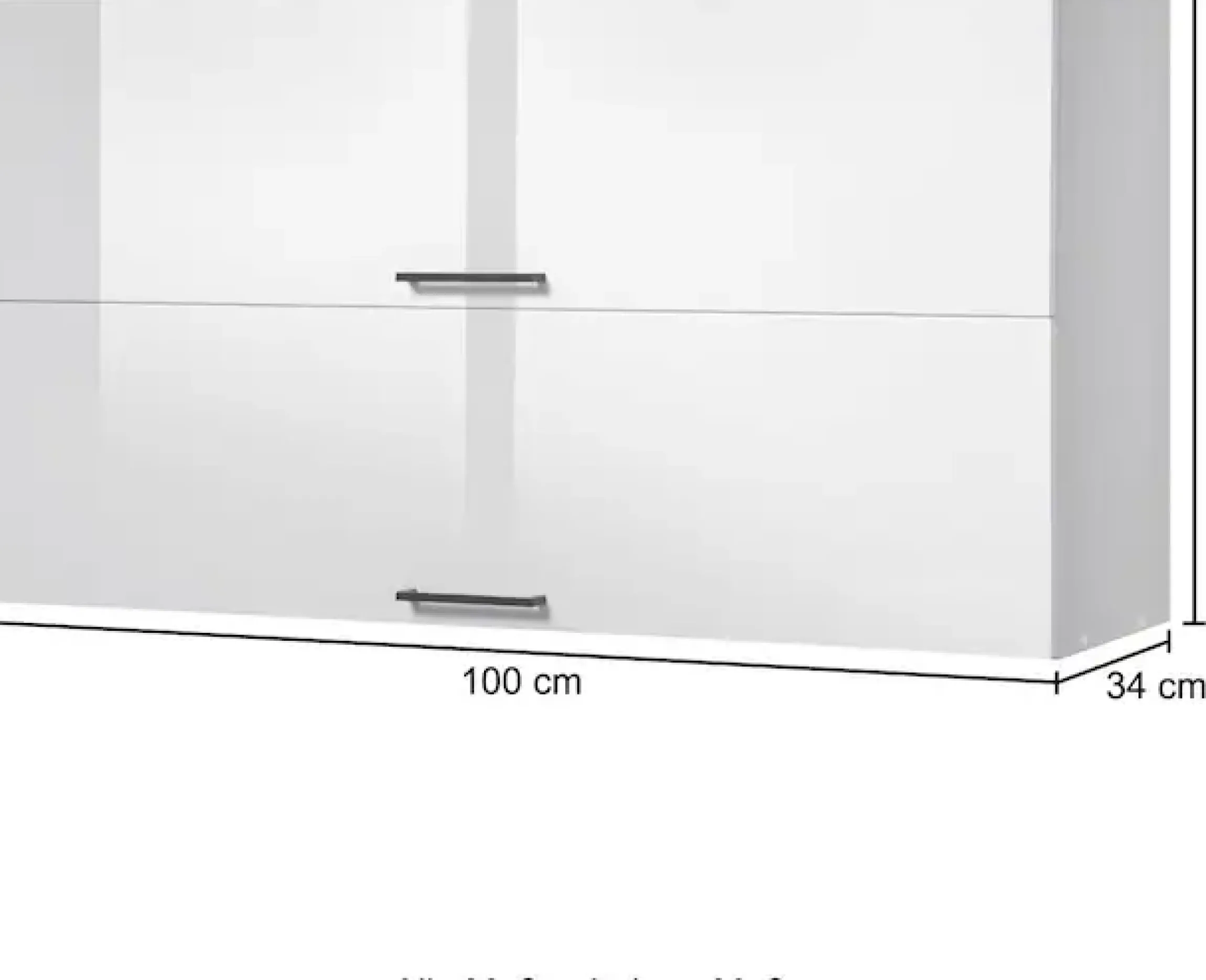 KOCHSTATION Klapphängeschrank »KS-Trier« mit 2 Klappen, Breite 100 cm