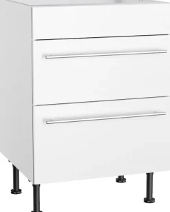 KOCHSTATION Kochfeldumbauschrank »KS-Bern2« Breite 60 cm, Kochfeldumbauschrank, 2 Auszügen, 1 feste Blende