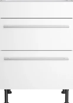 KOCHSTATION Kochfeldumbauschrank »KS-Bern2« Breite 60 cm, Kochfeldumbauschrank, 2 Auszügen, 1 feste Blende