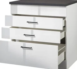 KOCHSTATION Kochfeldumbauschrank »KS-Trier« Breite 80 cm