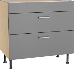 KOCHSTATION Kochfeldumbauschrank »KS-Lucy« Breite 90 cm, mit 2 Auszügen, Soft-Close, höhenverstellbare Füße
