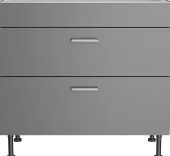 KOCHSTATION Kochfeldumbauschrank »KS-Lucy« Breite 90 cm, mit 2 Auszügen, Soft-Close, höhenverstellbare Füße