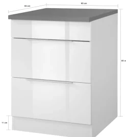 KOCHSTATION Kochfeldumbauschrank »KS-Brindisi« 60 cm breit, für autarkes Kochfeld