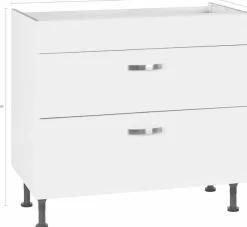 KOCHSTATION Kochfeldumbauschrank »KS-Cara« Breite 90 cm, mit Vollauszügen und Soft-Close-Funktion