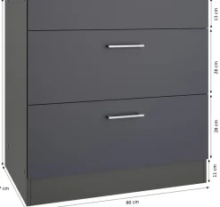 KOCHSTATION Kochfeldumbauschrank »KS-Milan« Kochfeldumbau 80 cm, matte oder hochglänzende Fronten