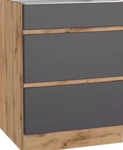 KOCHSTATION Kochfeldumbauschrank »KS-Riesa« Breite 60 cm, MDF-Fronten
