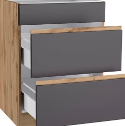 KOCHSTATION Kochfeldumbauschrank »KS-Riesa« Breite 60 cm, MDF-Fronten