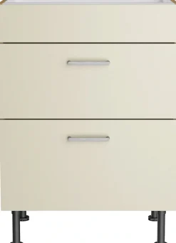 KOCHSTATION Kochfeldumbauschrank »KS-Lucy« Breite 60 cm, mit 2 Auszügen, Soft-Close, höhenverstellbare Füße