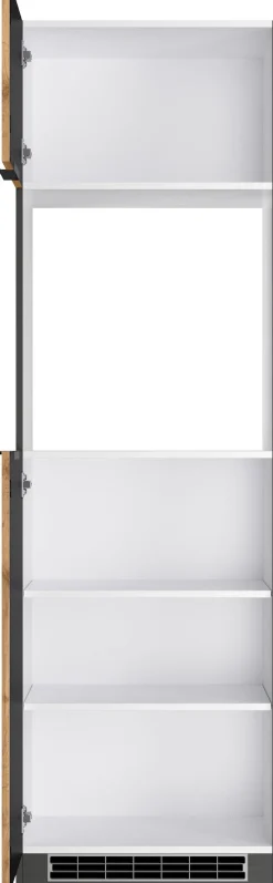 KOCHSTATION Ofenumbauschrank »KS-Lagos« Breite/Höhe 60/200 cm, mit 2 Türen und 1 offenen Nische