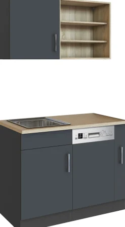 KOCHSTATION Pantryküche »KS-Mali« Breite 110 cm, mit E-Geräten