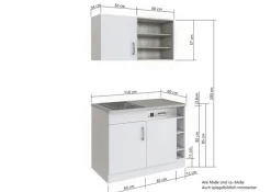 KOCHSTATION Pantryküche »KS-Mali« Breite 110 cm, mit E-Geräten