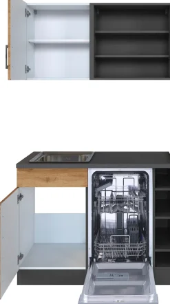 KOCHSTATION Pantryküche »KS-Mali« Breite 110 cm, mit E-Geräten