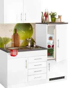 KOCHSTATION Pantryküche »KS-Toledo« mit E-Geräten, Breite 160 cm