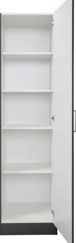 KOCHSTATION Seitenschrank »KS-Stockholm« hochwertige MDF-Fronten, 50 cm breit, 200 cm hoch, viel Stauraum