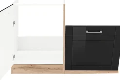 KOCHSTATION Spülenschrank »KS-Tinnum« 120 cm breit, MDF-Fronten, Metallgriffe, inklusive Einbauspüle