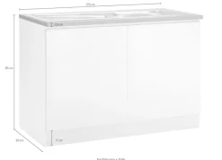 KOCHSTATION Spülenschrank »KS-Ohio« Breite 120 cm