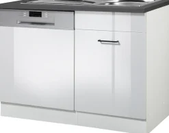 KOCHSTATION Spülenschrank »KS-Trier« Breite 110 cm, inkl. Möbelfront für Geschirrspüler