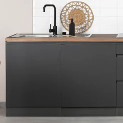 KOCHSTATION Spülenschrank »KS-Bruneck« >>Bruneck<< 120 cm breit, für viel Stauraum, hochwertige MDF-Fronten