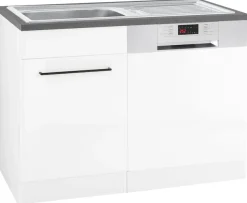 KOCHSTATION Spülenschrank »KS-Tulsa« 110 cm breit, inkl. Tür/Sockel für Einbaugeschirrspüler, Metallgriff