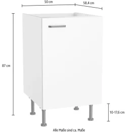 KOCHSTATION Spülenschrank »KS-Paula« 50 cm breit, 87 cm hoch, mit 1 Tür