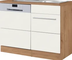 KOCHSTATION Spülenschrank »KS-Wien« Breite 110 cm, inkl. Möbelfront für teilintegrierbaren Geschirrspüler