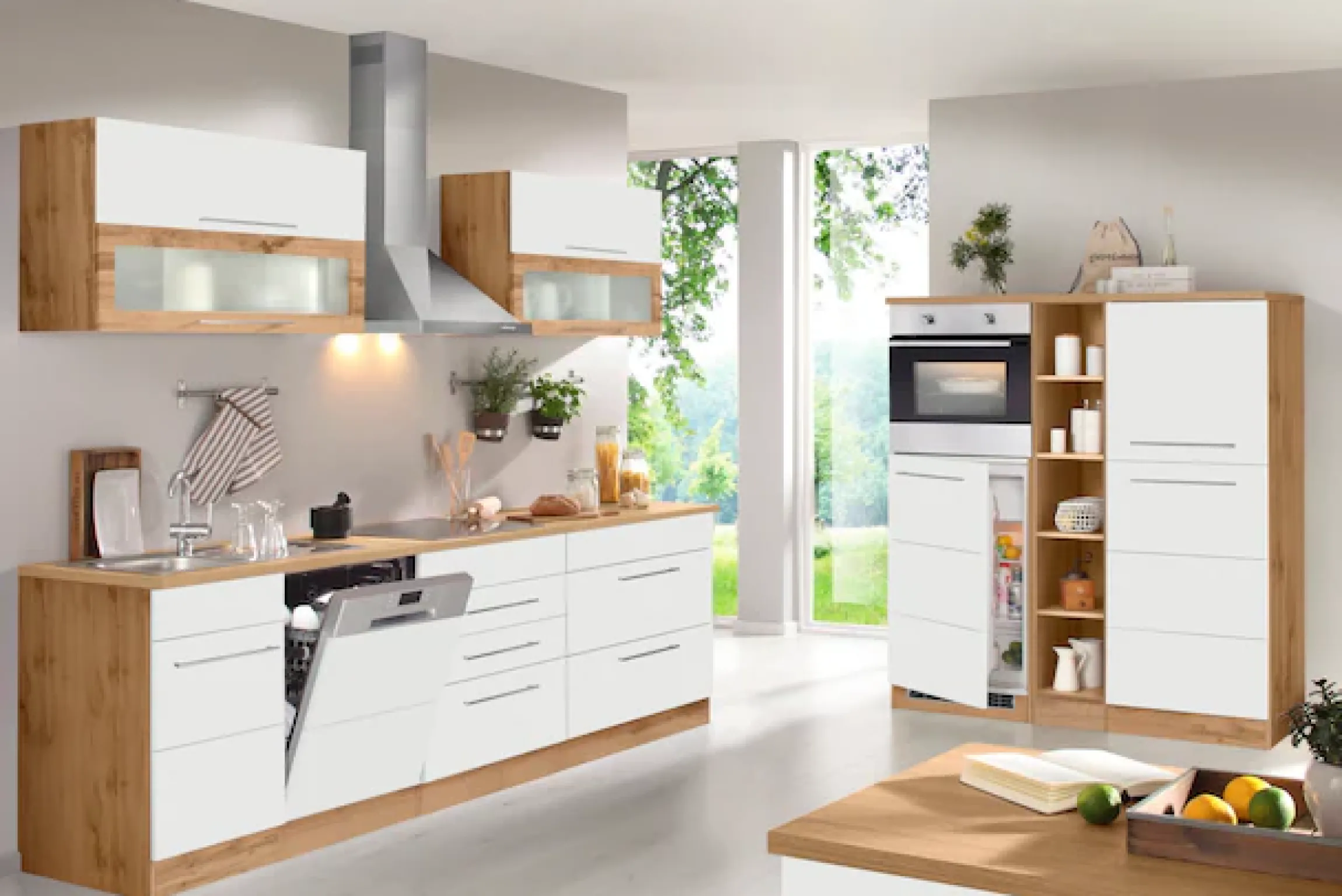 KOCHSTATION Spülenschrank »KS-Wien« Breite 110 cm, inkl. Möbelfront für teilintegrierbaren Geschirrspüler