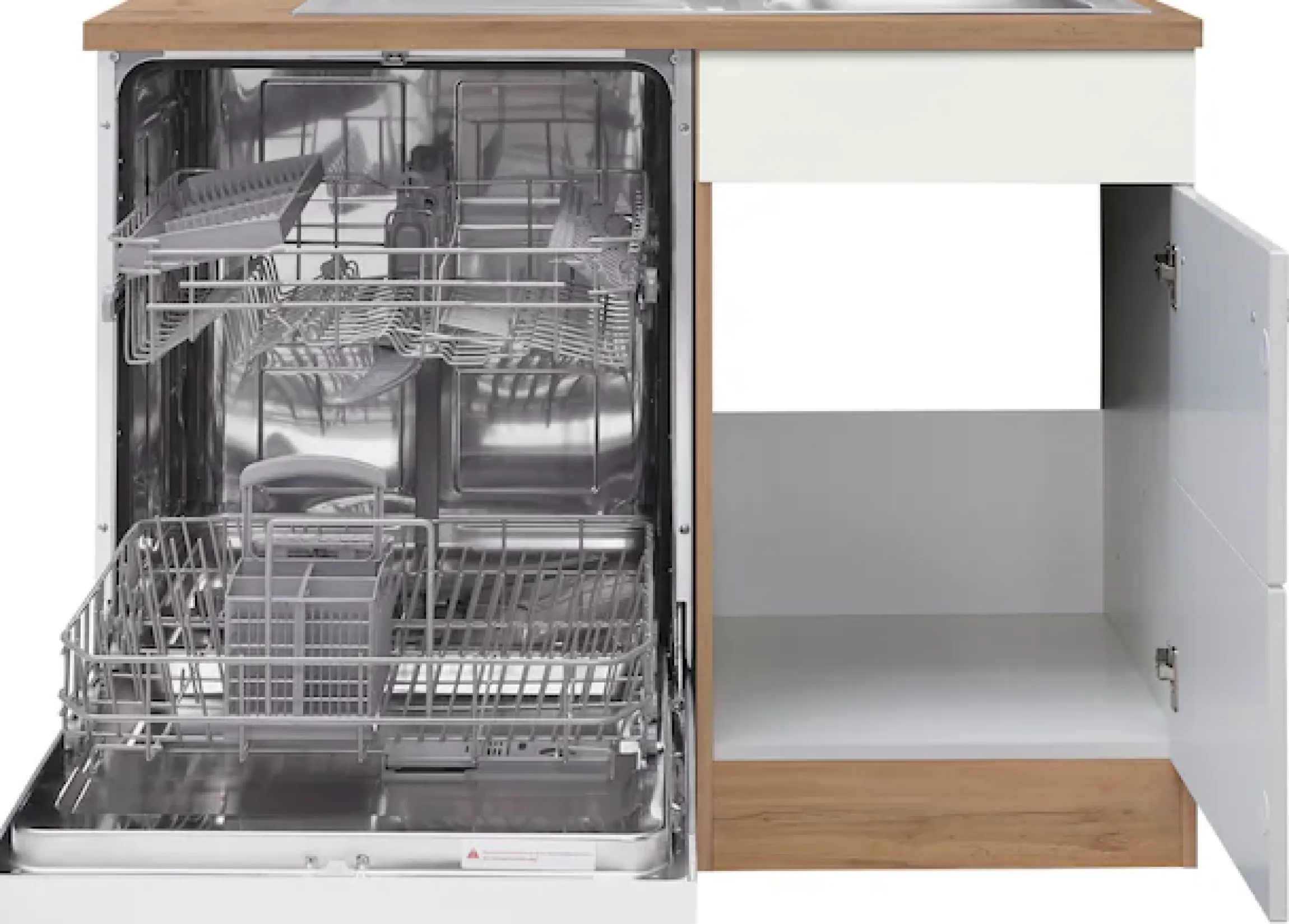 KOCHSTATION Spülenschrank »KS-Wien« Breite 110 cm, inkl. Möbelfront für teilintegrierbaren Geschirrspüler