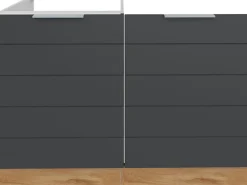 KOCHSTATION Spülenschrank »KS-Luhe« 120 cm breit, hochwertige MDF-Fronten mit waagerechter Lisene