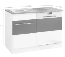 KOCHSTATION Spülenschrank »KS-Trient« 110 cm breit, inkl. Tür/Socke für Einbaugeschirrspüler