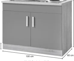 KOCHSTATION Spülenschrank »KS-Toronto, Breite 100 cm«