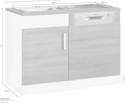 KOCHSTATION Spülenschrank »KS-Gera« Breite 110 cm