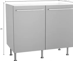 KOCHSTATION Spülenschrank »KS-Bern2« Breite 100 cm, 2 Türen