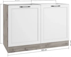 KOCHSTATION Spülenschrank »KS-Lana« Breite 120 cm