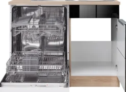 KOCHSTATION Spülenschrank »KS-Brindisi« 110 cm breit, inkl. Möbeltür für Geschirrspüler sowie Einbauspüle