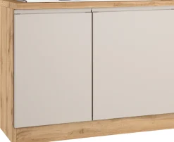 KOCHSTATION Spülenschrank »KS-Virginia,neu in verbesserter Ausführung« Stauraum, Softclose, ohne Armatur,Breite 110 cm, inklusive Einbauspüle, Soft-Close
